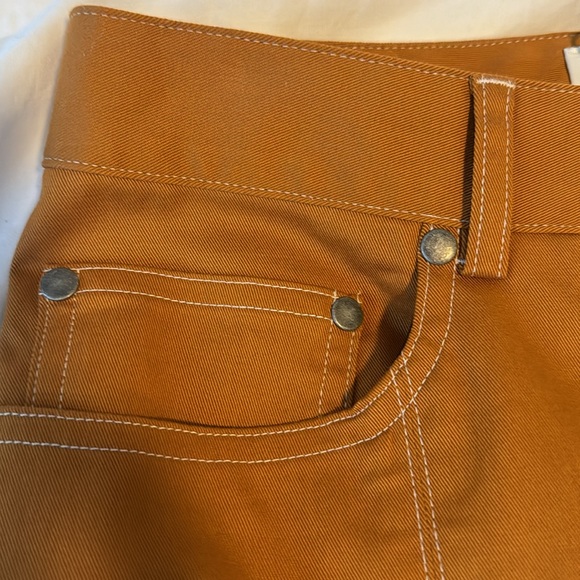 NWT La Ligne Caroline wide leg pants size tan cognac - Picture 4 of 8